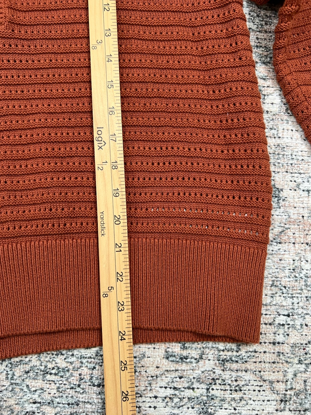 Varley Women's Morwenna 1/2 Zip Knit Sweater Womens Large Rust Cotton - Picture 13 of 15